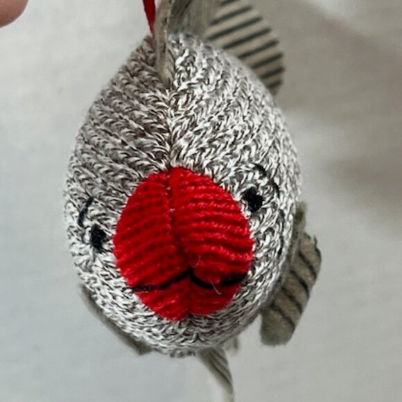 Stuffed Fish Plush Christmas Holiday Décor Hanging Ornament 5.5"x4" - Picture 5 of 11